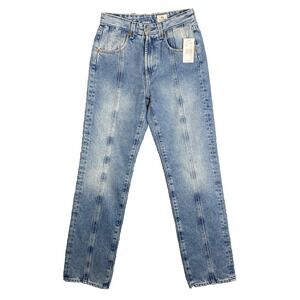 NWT AG Adriano Goldschmied Jeans Womens Sz 24 Vintage Straight‎ Paneled Alexxis